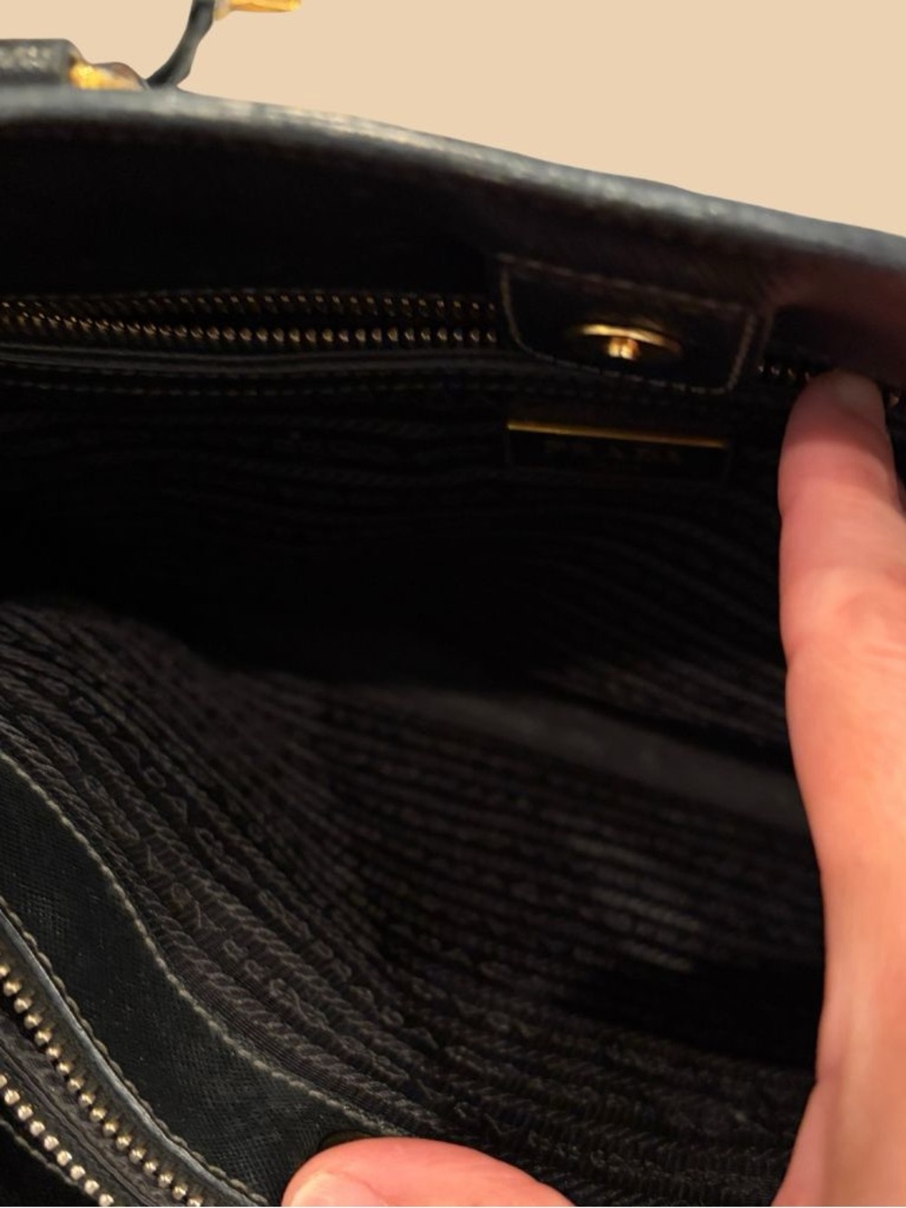 Prada Galleria Black Saffiano Leather Tote Shoulder Bag Gold Hardware - Picture 15 of 16